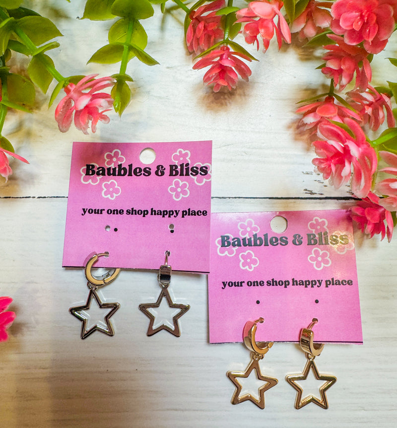 Shining Star Huggie Earrings