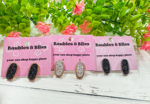 Dazzling Druzy Stud Earrings