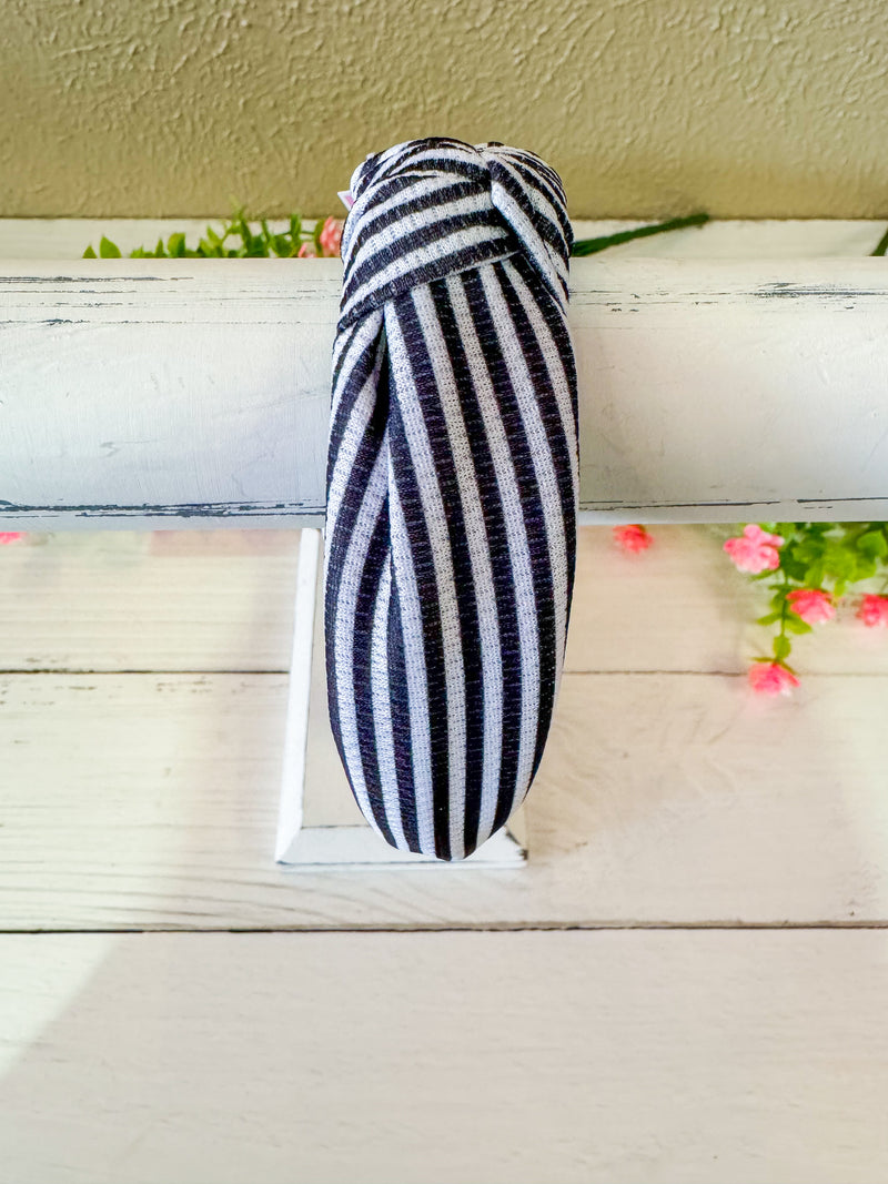 Always Classic Black & White Stripe Headband