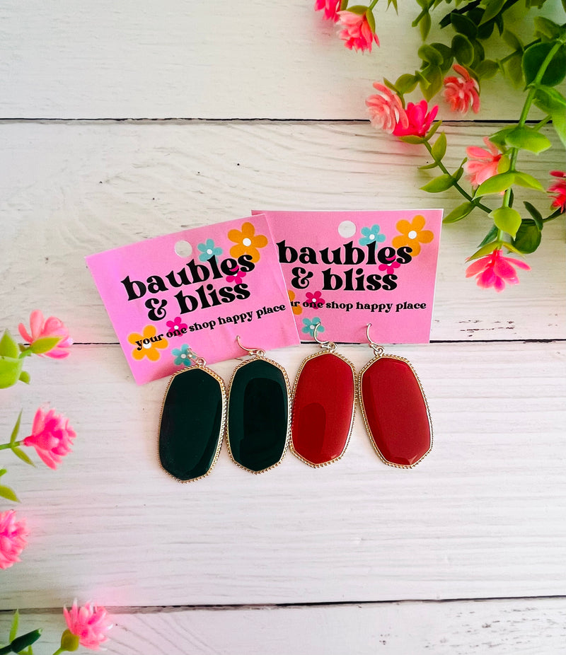 Colors of Autumn Enamel Drop Earrings