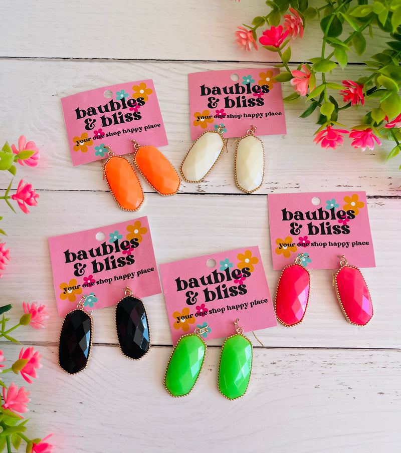 Glow All Night Enamel Drop Earrings