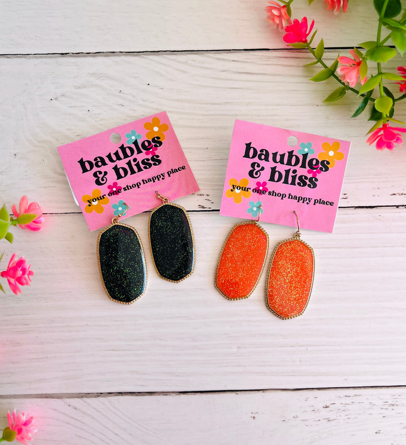 Holo-ween Glitter Drop Earrings