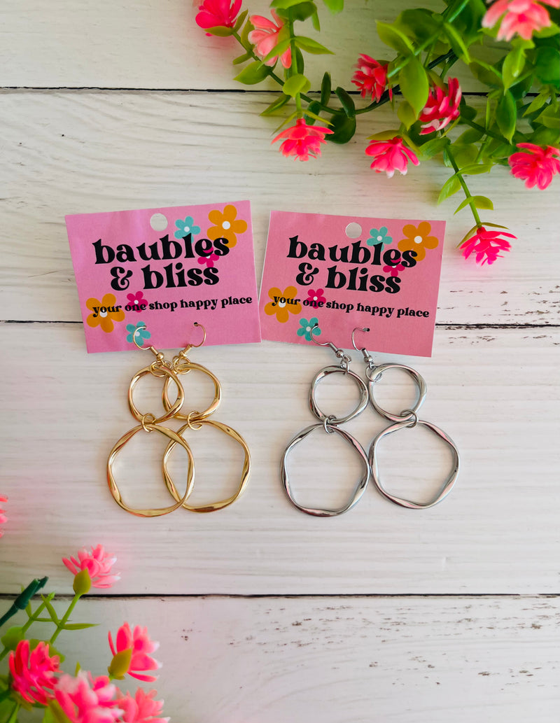 See You Around Double Circle Earrings
