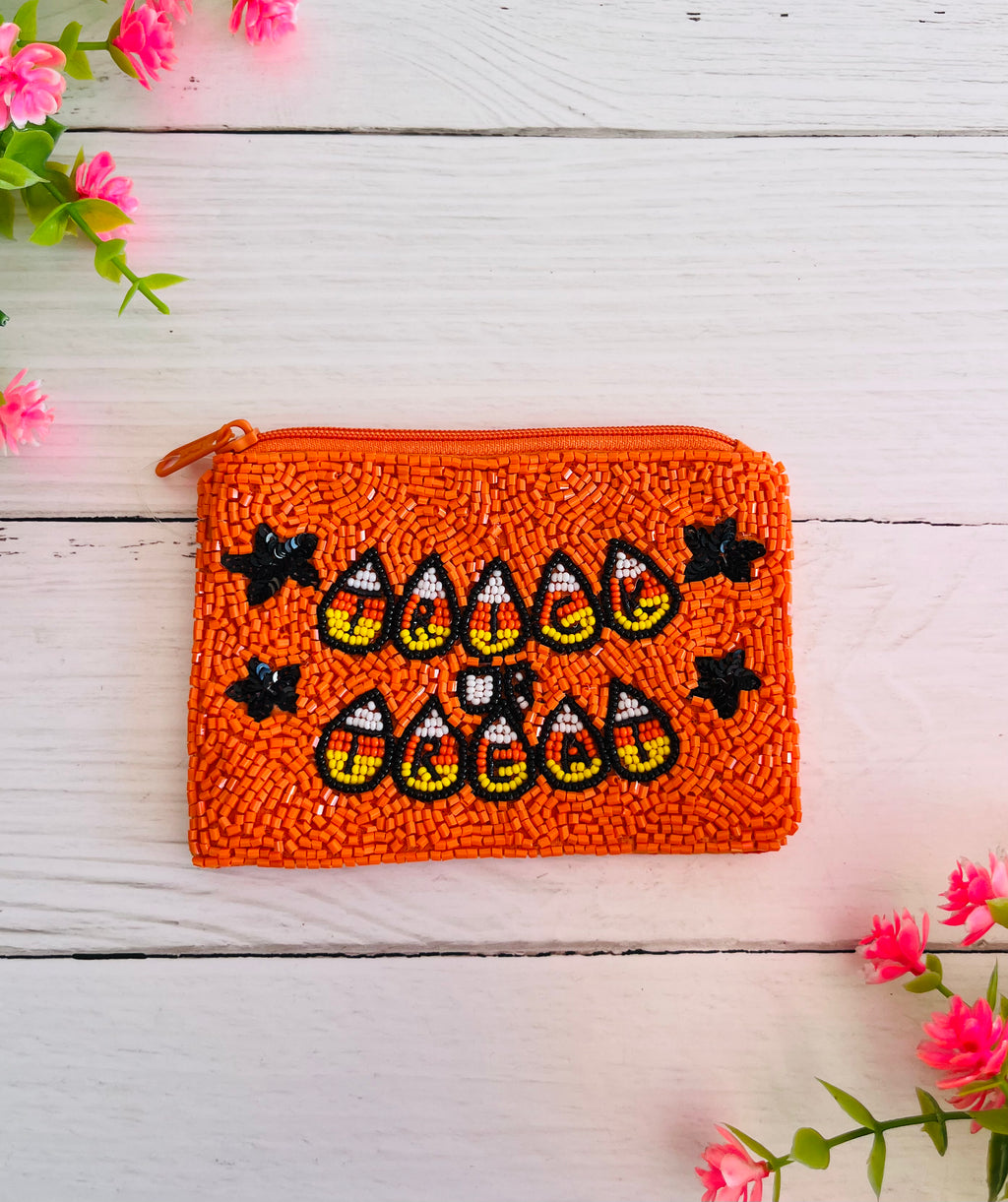 Trick or Treat Beaded Coin Purse