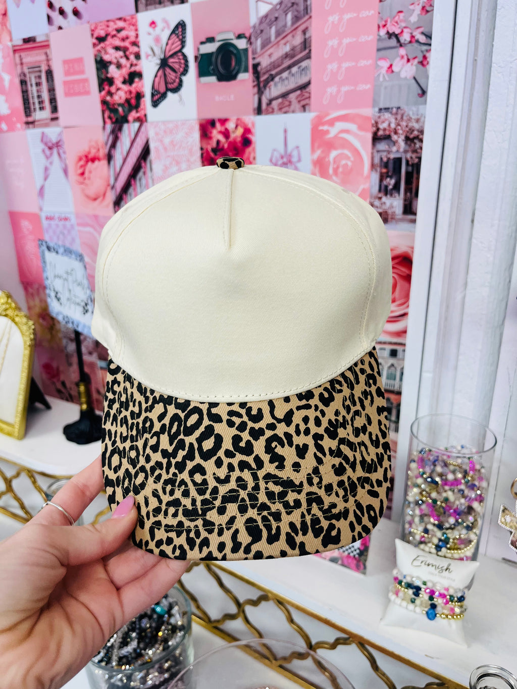 Leopard Lover Leopard Brim Canvas Hat