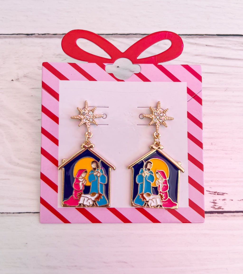 True Story Colorful Nativity Earrings