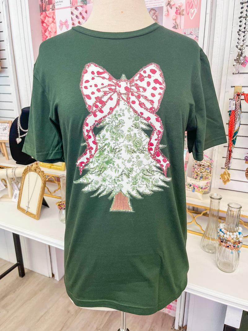 O Toile Tree Christmas Tee