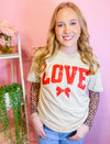 Distressed Love Bow Tee