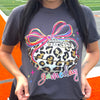 Neon Leopard Football Graphic Tee