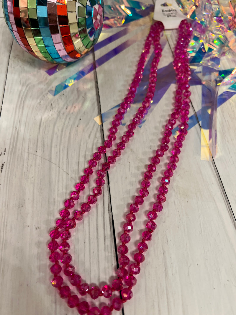 Pink Punch - Beaded Necklace 60"