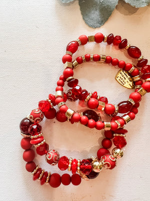 Colors of Fall Beaded Luxe Bracelet Stack