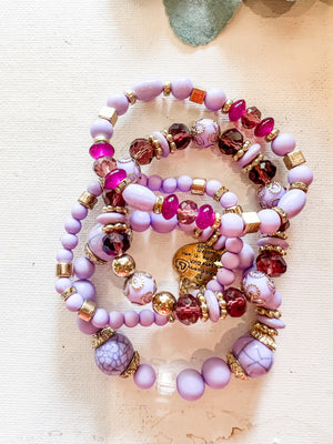 Colors of Fall Beaded Luxe Bracelet Stack