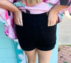 Gwen - Black Tummy Control Cuffed Judy Blue Shorts