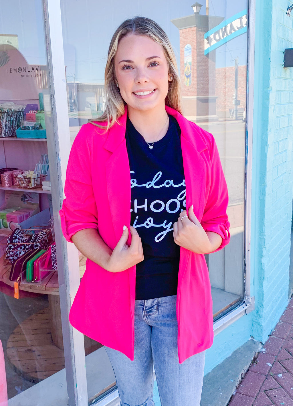 Girl in Charge Hot Pink Blazer Jacket
