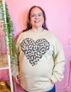 Purrfect Love Leopard Heart Sweatshirt