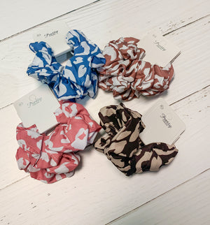 Silk Leopard Scrunchie