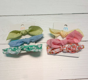 Spring Bow Hair Tie Set of 3