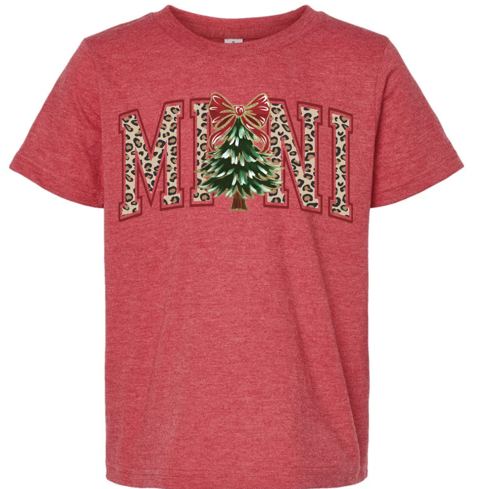 Leopard Mama/Mini Christmas Tree Graphic Tee *PINK FRIDAY*