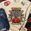 FestiviTees Women - Apparel - Shirts - T-Shirts Western Pumpkin Aztec Soft Graphic Tee Soft Graphic Tee