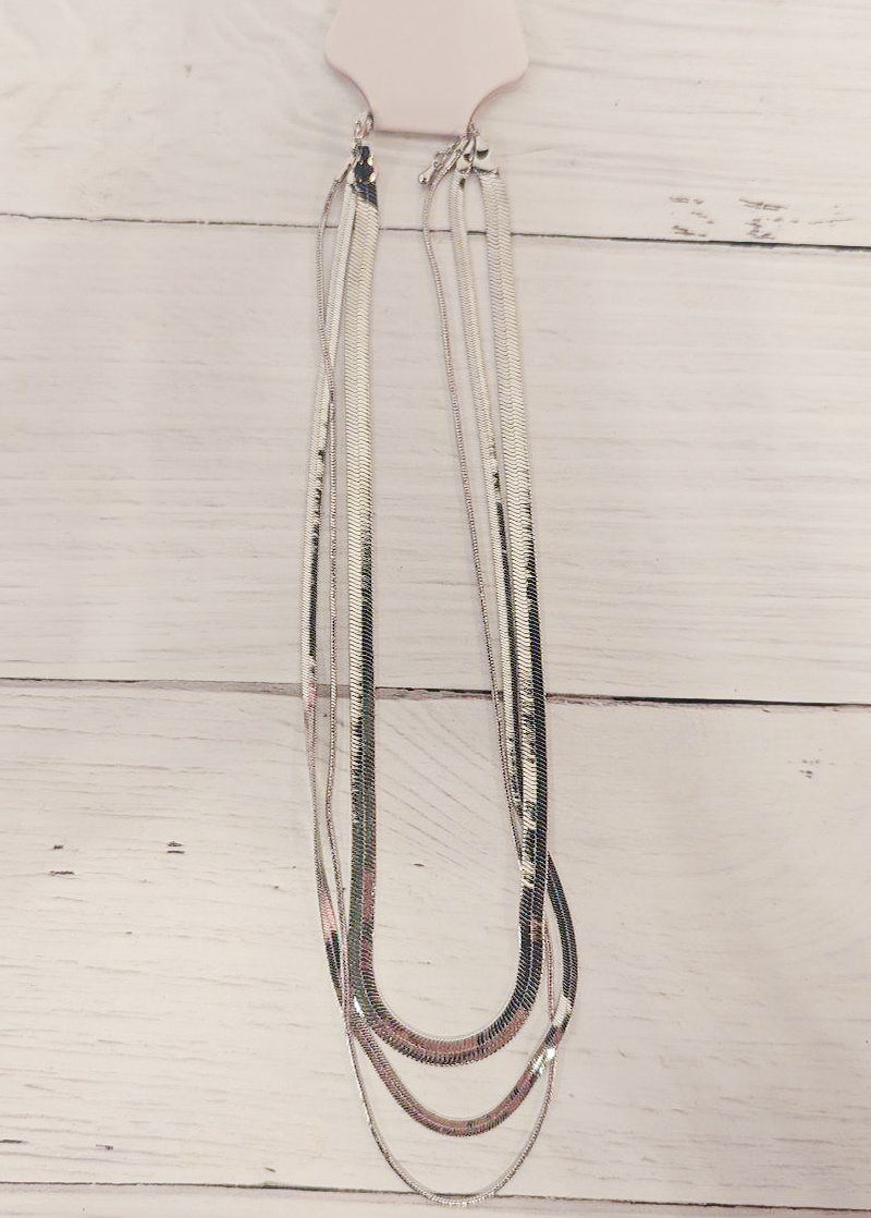 Keep It Simple Silver Layered Necklace