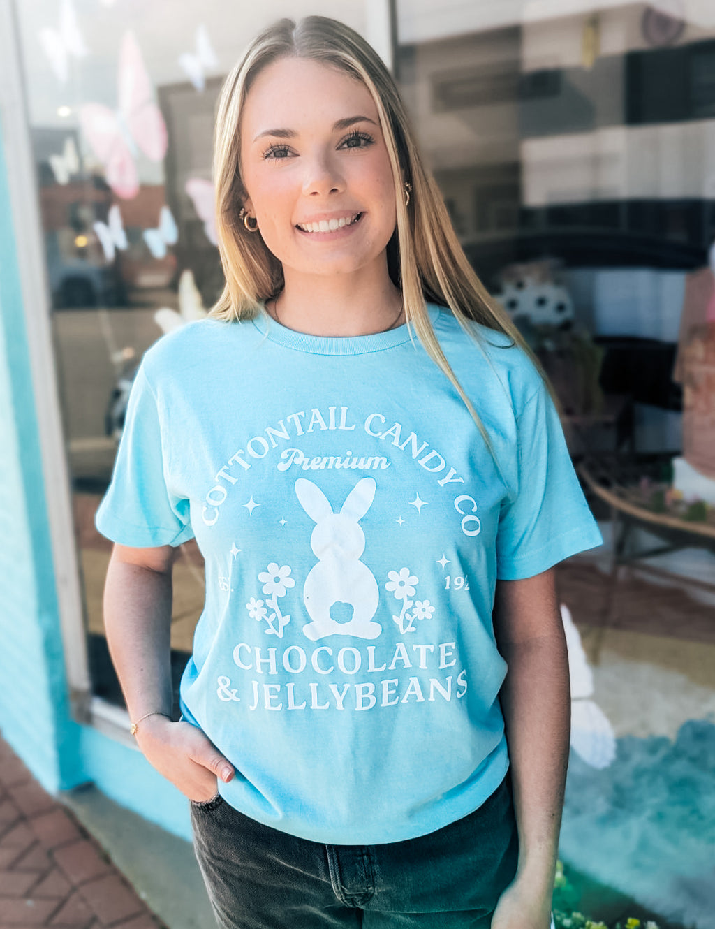 Cottontail Candy Co. Easter Baby Blue Tee