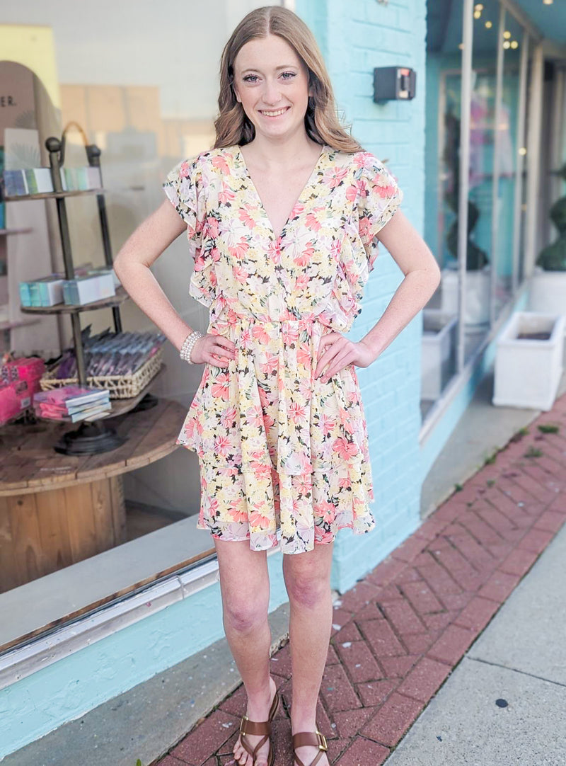 Spring On My Mind Floral Ruffle Dress