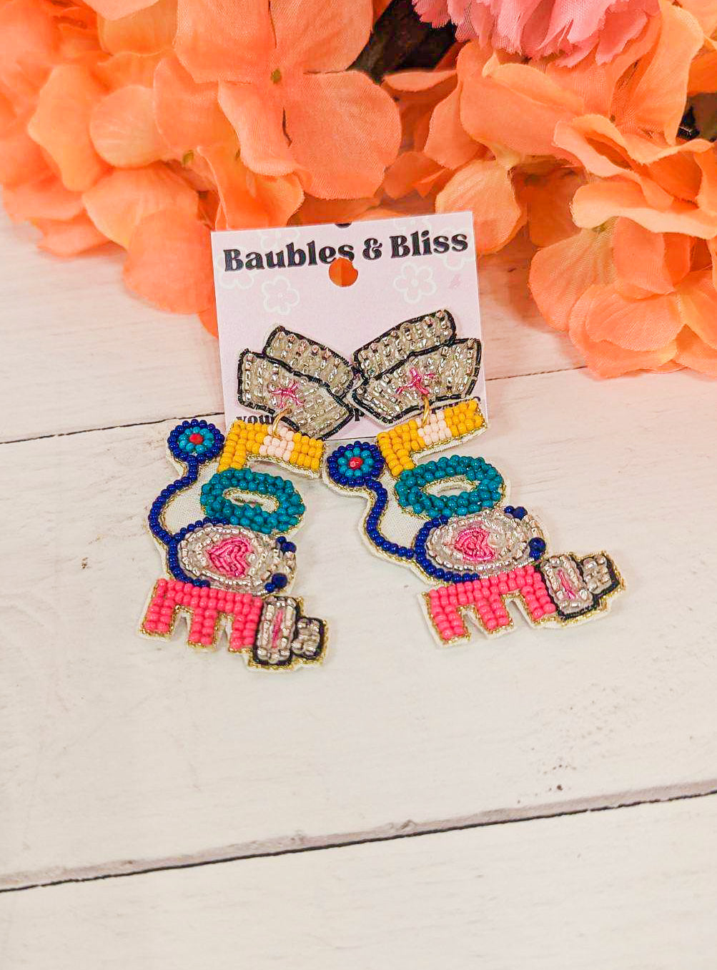 Nurse Love Beaded Earrings