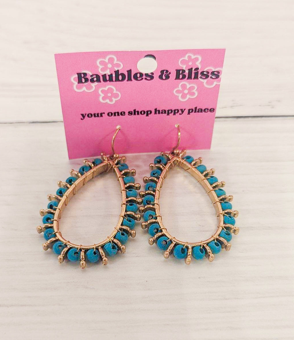 Turquoise Blues Teardrop Earrings