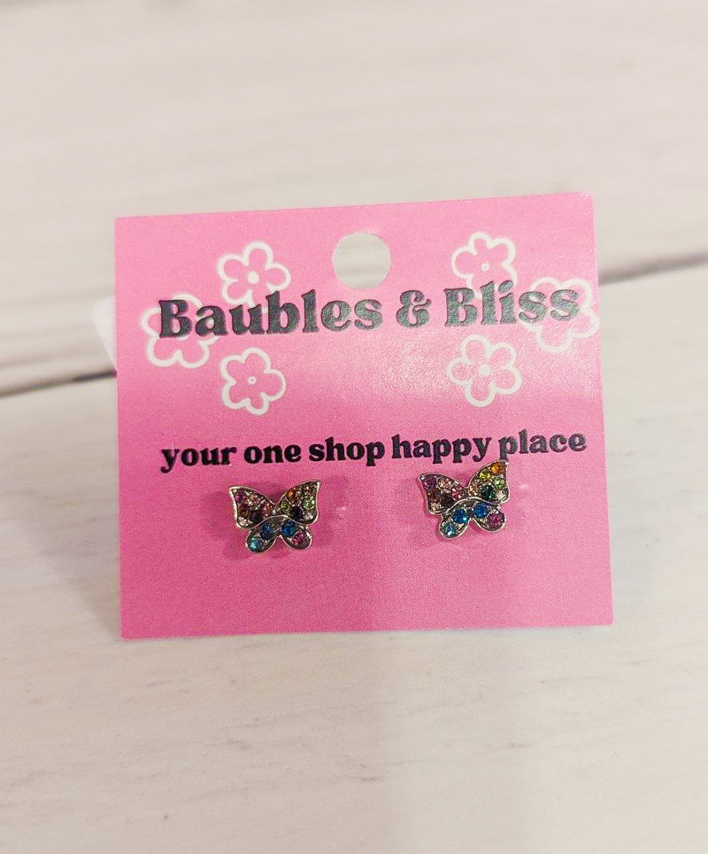 Colorful Mini Butterfly Earrings