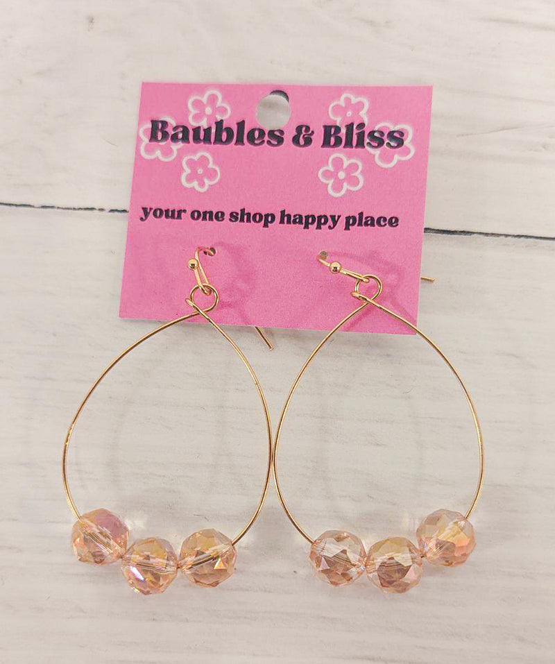 Such A Beauty Pale Pink Crystal Earrings