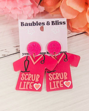 Scrub Life Nurse Earrings