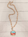 Bling All Night Long Beaded Gemstone Necklace