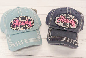 Howdy Cow Print Patch Hat