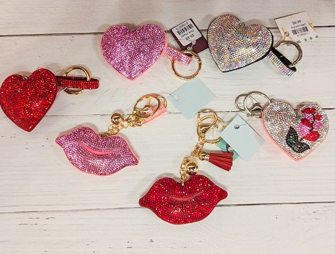 Valentine Puffy Bling Keychain Collection