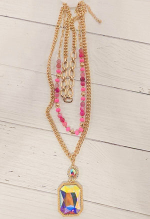 Glam Goddess Layered Gemstone Necklace