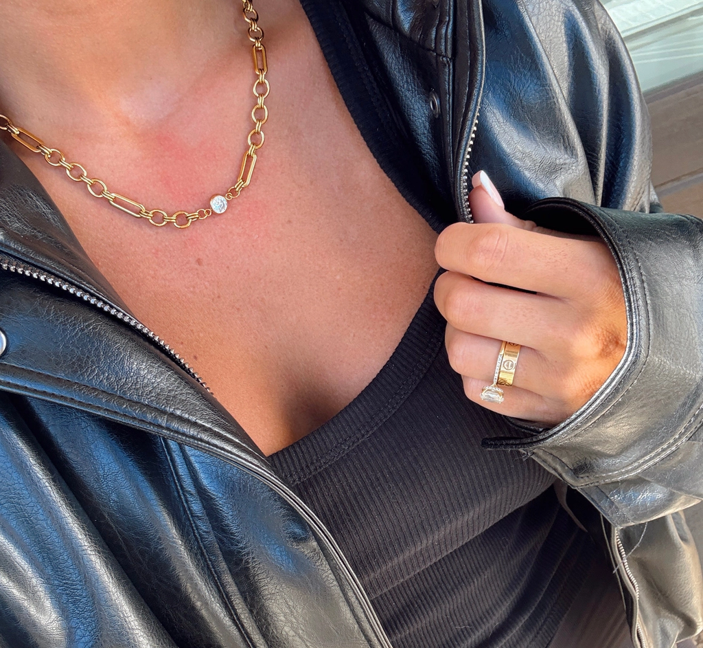 The Melissa - Simple Chain Bling Chansutt Pearls Necklace