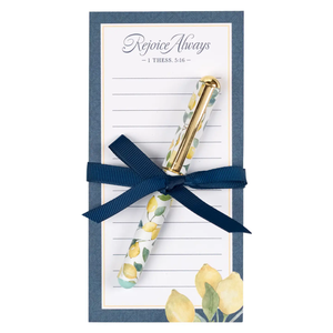 Rejoice Always Magnetic Notepad w/ Pen