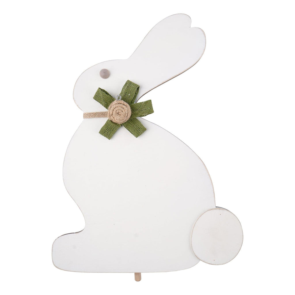 White Bunny Flower Accent - Welcome Board Topper