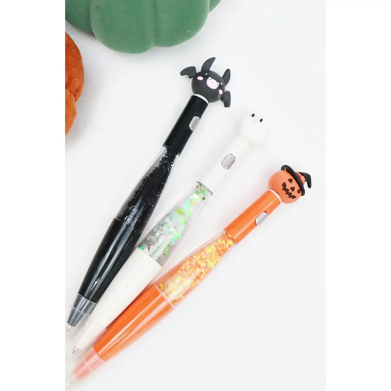 Light Up Glitter Halloween Pen