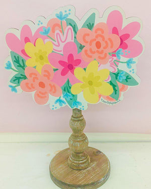 Colorful Flower Bunch - Welcome Board Topper