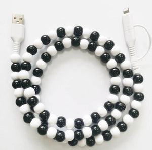 Connected In Style 3 FT Beaded iPhone Charger Cable