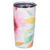 Shine Your Light Watercolor Floral Tumbler