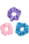Pastel Velvet Scrunchie Set of 3