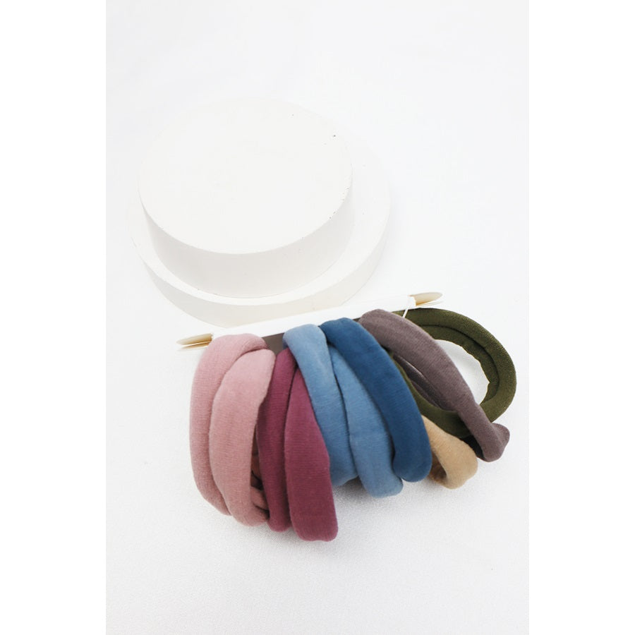 Dark Tones Rolled Hair Tie Set of 10