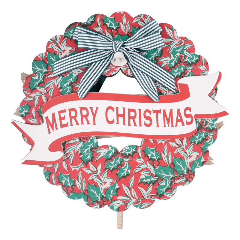 PREORDER Merry Christmas Wreath - Welcome Board Topper