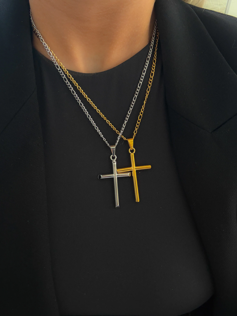 Walk By Faith Large Cross Chansutt Pearls Necklace