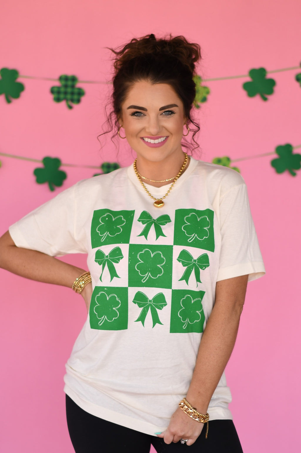 PREORDER Clovers & Bows Tultex Natural Tee