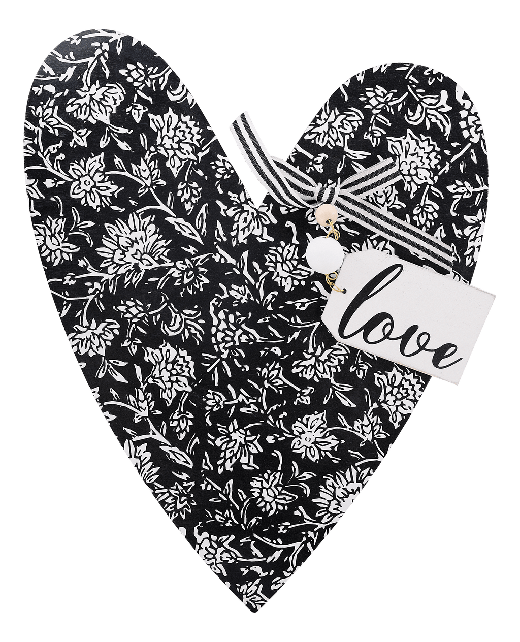 Love Black & White Heart - Welcome Board Topper