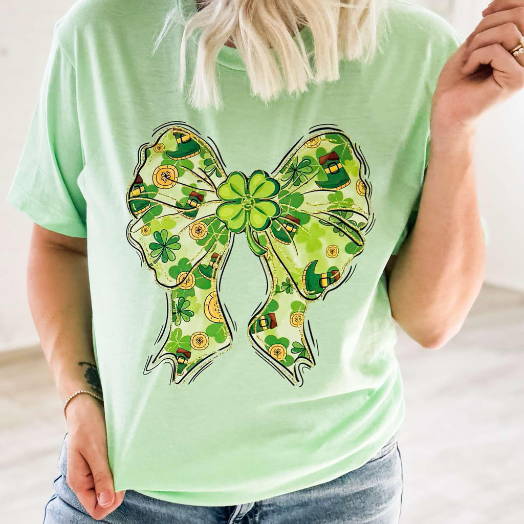 PREORDER Saint Patricks Day Bow Tee