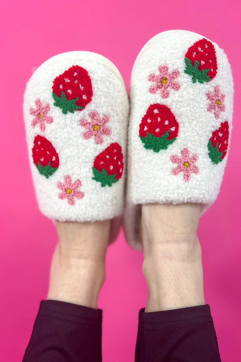 Strawberry Cutie Plush Slippers